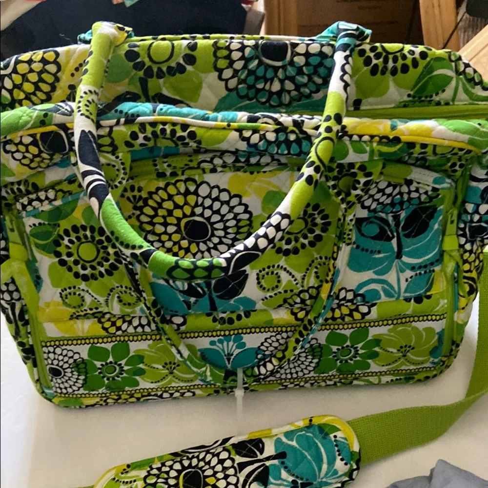 Vera BradleyFloral Green and Blue Women's Bag